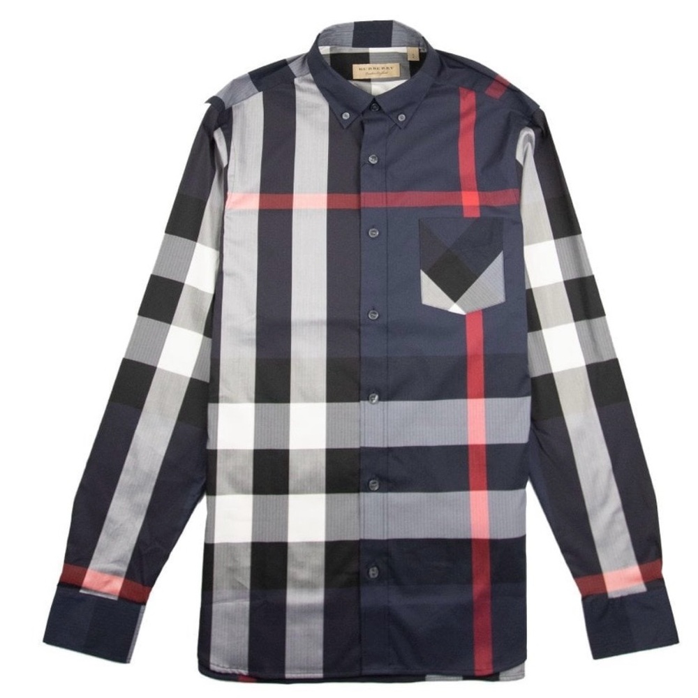 Burberry London Thornaby Shirt - Navy, Black, Red